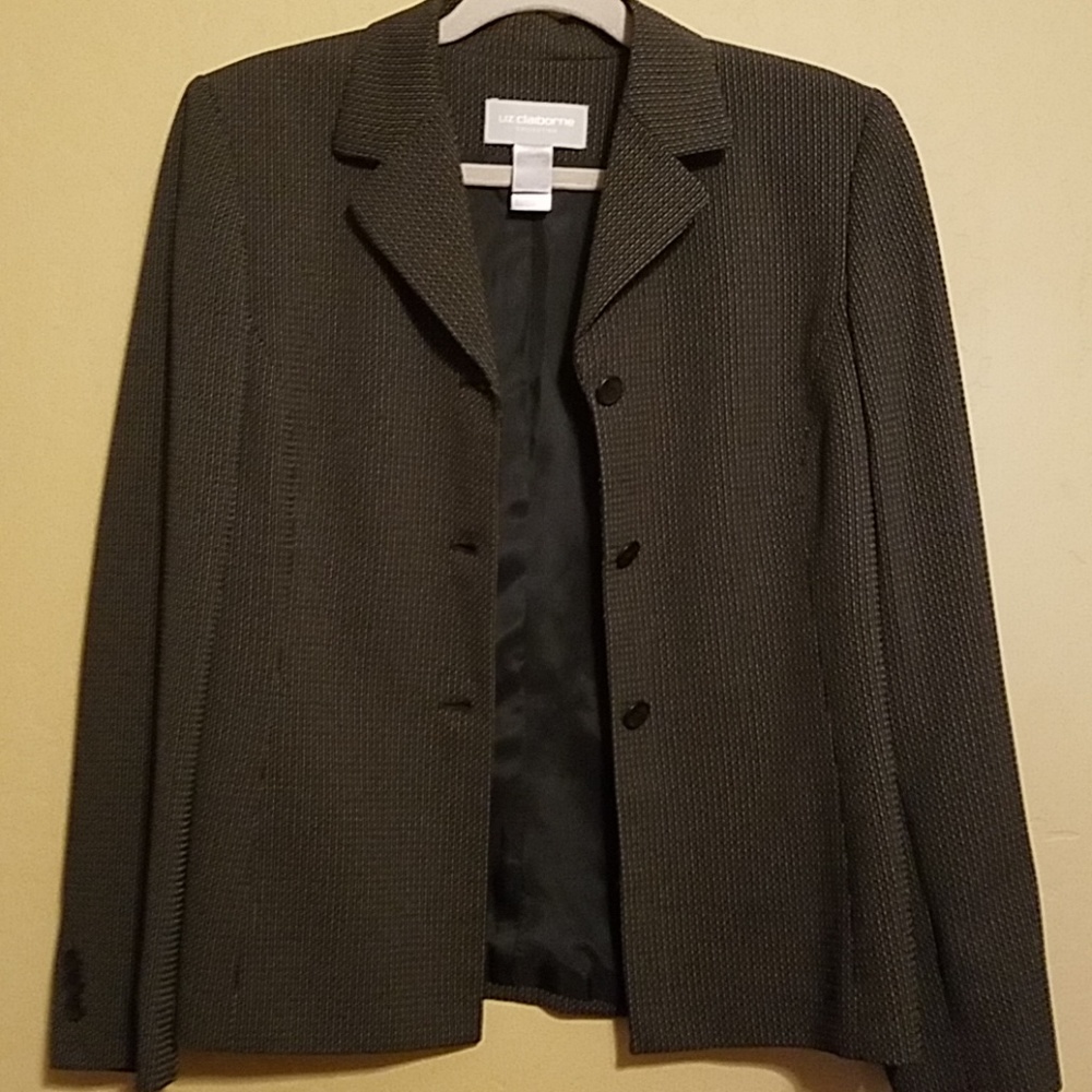 Liz Claiborne womans black w tan jacket